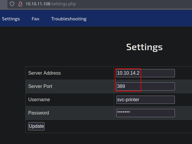 Return - HackTheBox - Blog